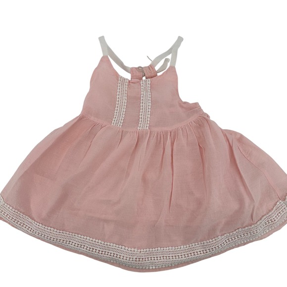 Isaac Mizrahi Other - Isaac Mizrahi Girls Pink Dress Lace Trim Size 5/6 Dressy Sundress Dainty